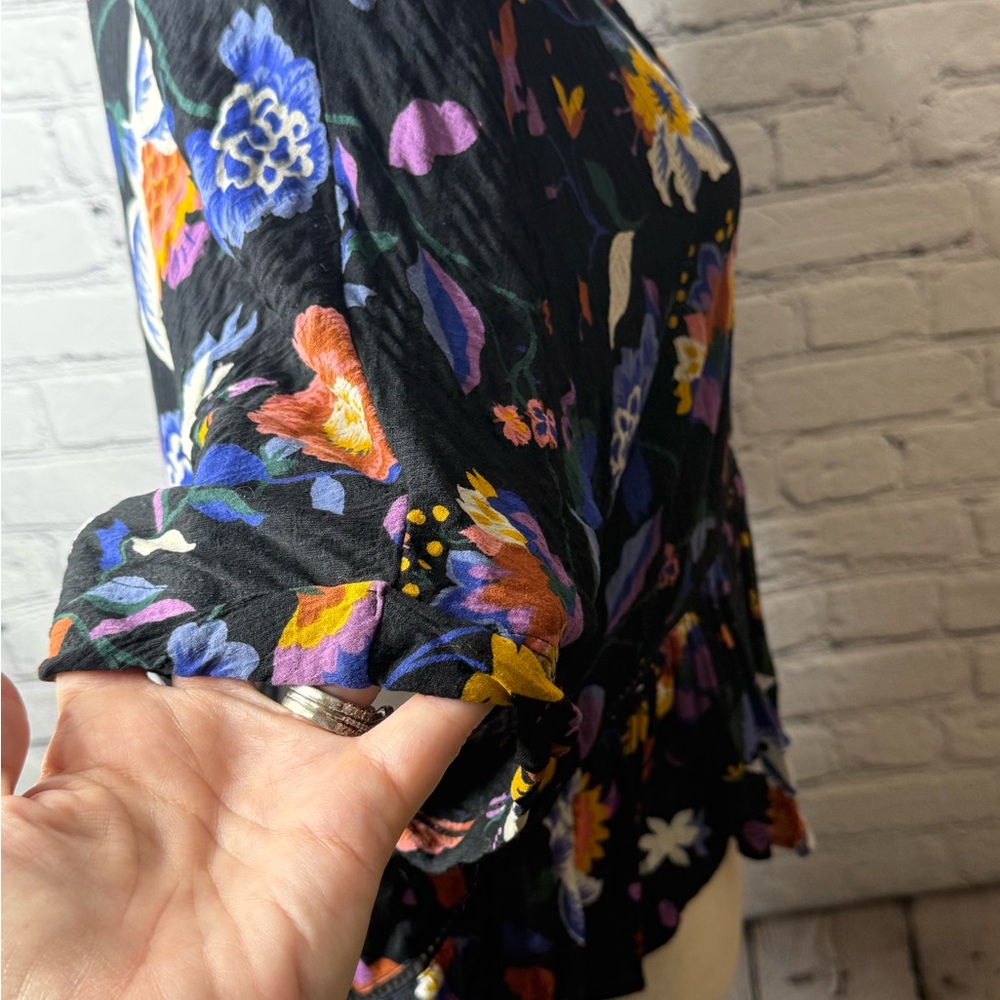 Anthropologie Josie Dolman sleeved floral top size xs - Picture 8 of 11